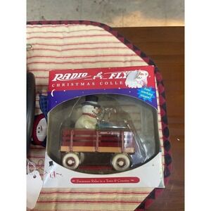 Radio‎ Flyer, Christmas Collection Ornament. Snowman Rides In A Town And Country